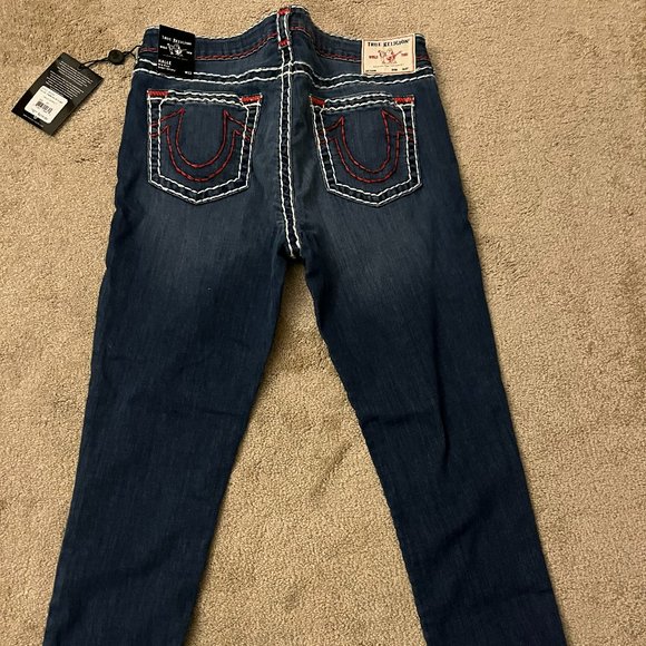 True Religion Denim - True Religion Jeans, Never worn, Red and white stitching, size 33